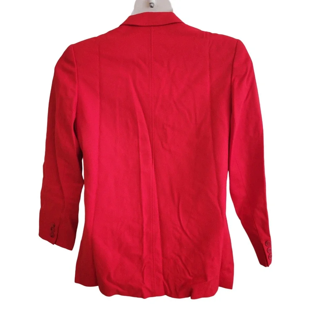 Pendleton 12 Red‎ Virgin Wool Formal Blazer Jacket Twee Academia Preppy